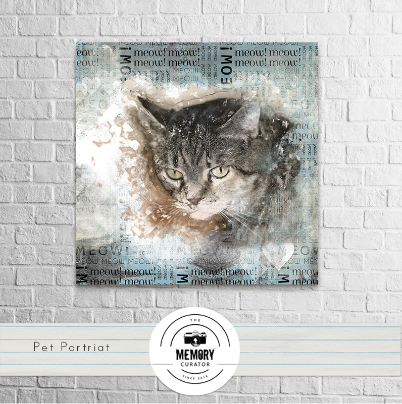 The Memory Curator: image of personalized pet canvas print